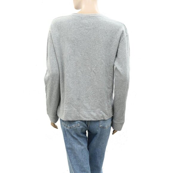 Nice Things Paloma S Gray Sweatshirt Pullover Top Boho Cozy Comfy XL NEW 268701 - Picture 3 of 4